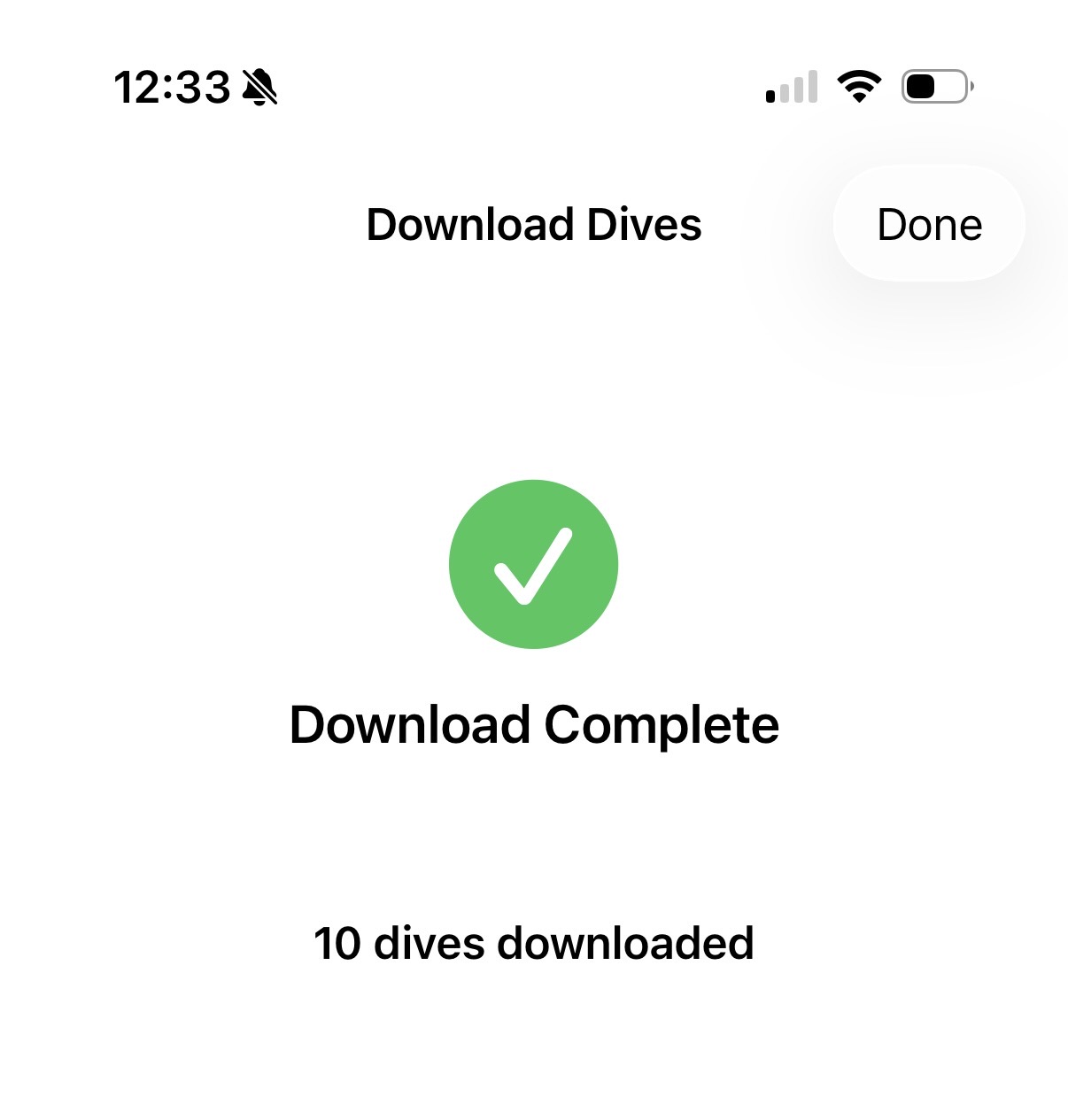 Download completed with fingerprint saved